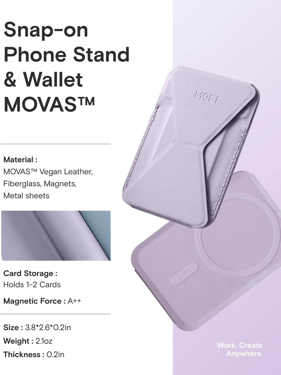 MOFT Snap-On iPhone Stand & Wallet - Peony(MOVAS) MOFT Snap-On iPhone Stand & Wallet - Peony(MOVAS)