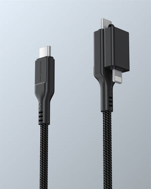 2m dual connector cable USB-C Lightning- qatar