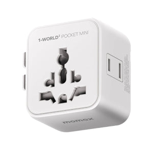 MOMAX Mini Dual AC Universal Travel Adapter