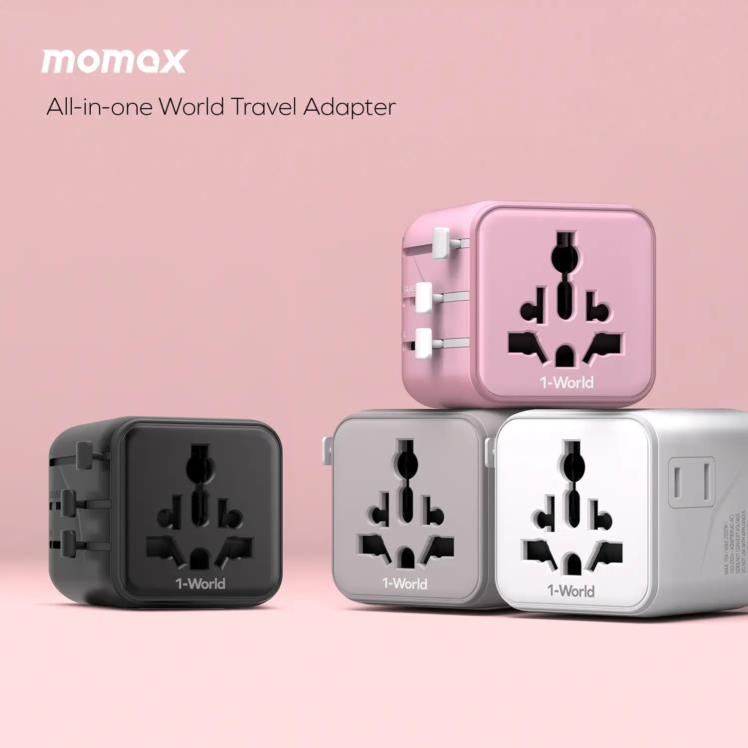 Momax 1-world Universal Travel Adaptor With Dual AC Momax 1-world Universal Travel Adaptor With Dual AC