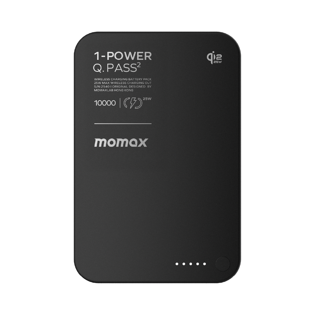 Momax 1-power Q.pass2 10000mah Qi2 25w Magnetic Wireless Power Bank Momax 1-power Q.pass2 10000mah Qi2 25w Magnetic Wireless Power Bank