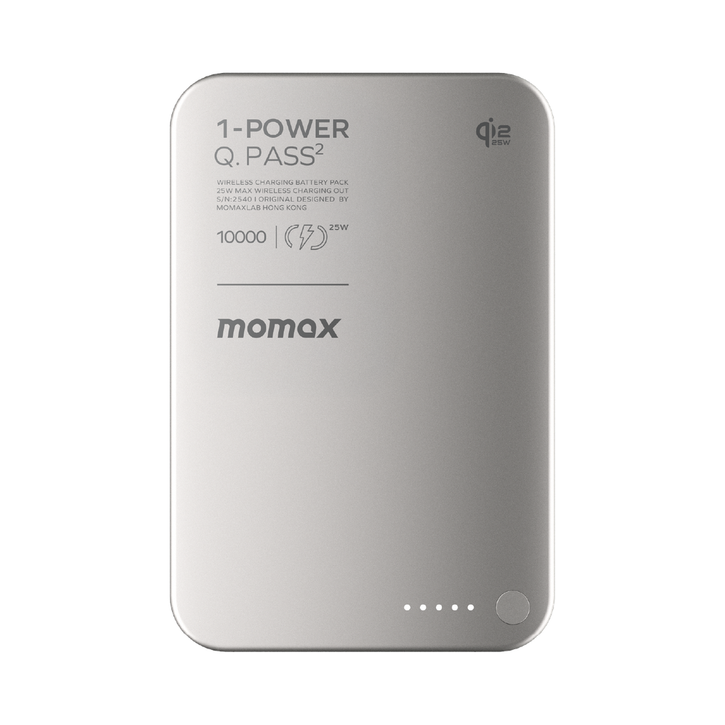 Momax 1-power Q.pass2 10000mah Qi2 25w Magnetic Wireless Power Bank Momax 1-power Q.pass2 10000mah Qi2 25w Magnetic Wireless Power Bank