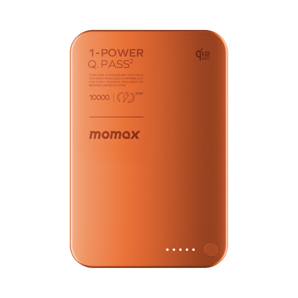 Momax 1-power Q.pass2 10000mah Qi2 25w Magnetic Wireless Power Bank Momax 1-power Q.pass2 10000mah Qi2 25w Magnetic Wireless Power Bank