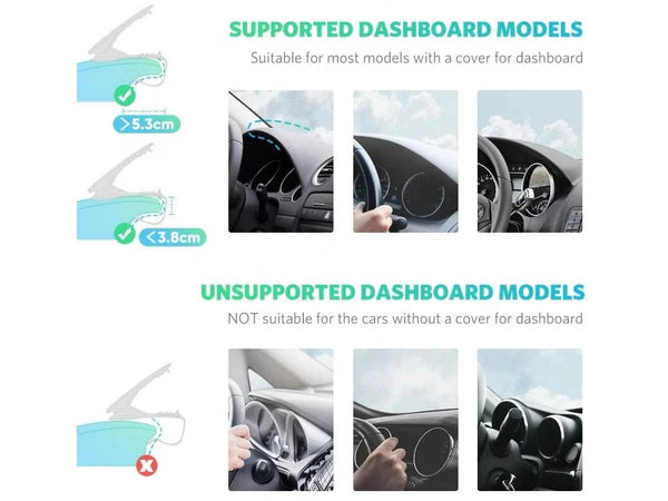 UGREEN dashboard phone holder with clip for all smartphones UGREEN dashboard phone holder with clip for all smartphones