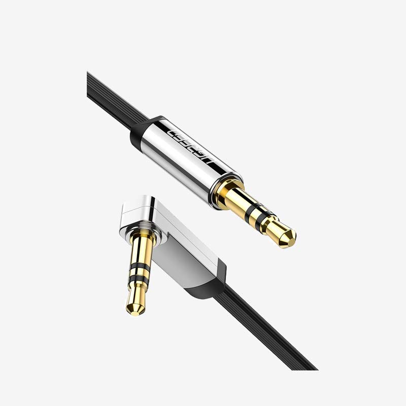 UGREEN 3.5mm Male to 3.5mm Male Straight to Angle Flat Cable 3M UGREEN 3.5mm Male to 3.5mm Male Straight to Angle Flat Cable 3M