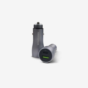 Grenoplus Dual port Car Charger 45W – SpaceGrey doha qatar www.alamat.me