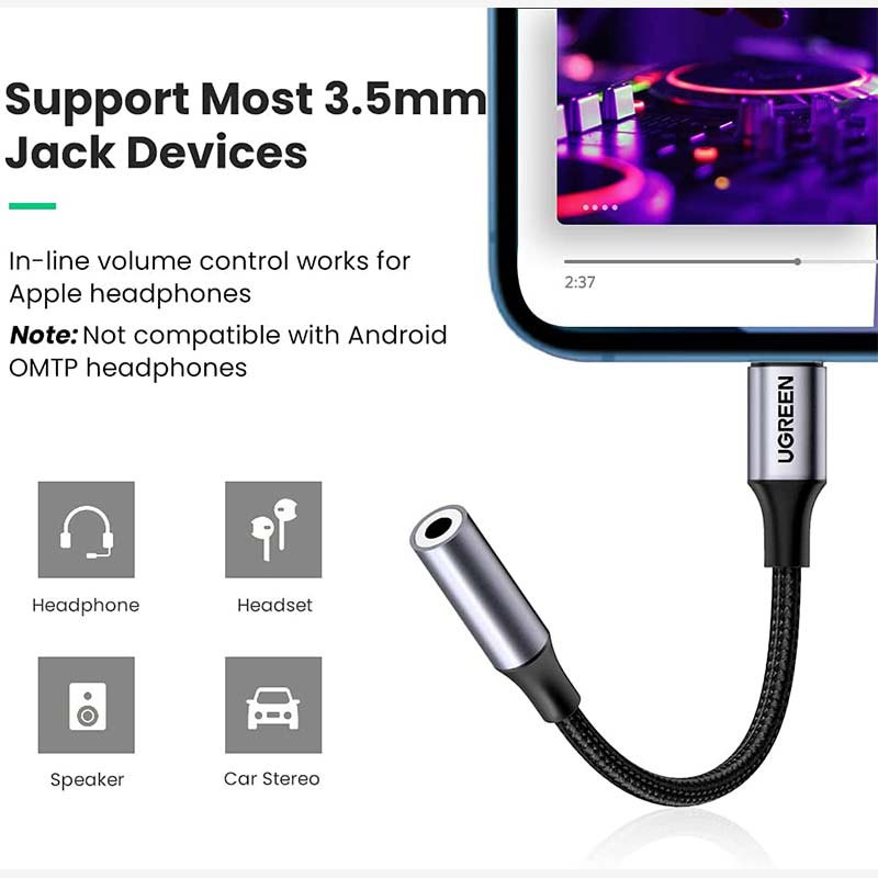 Ugreen Lightning to 3.5mm Jack Adapter Ugreen Lightning to 3.5mm Jack Adapter