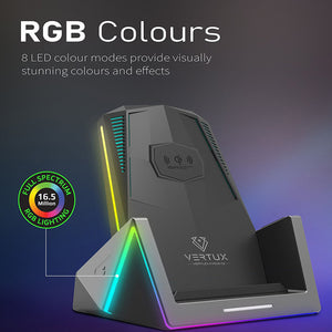 Vertux  VertuCharge-Qi 15W Pro-Gaming Wireless Charging Station - ALAMAT