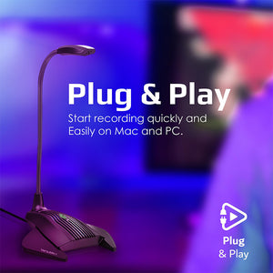 Vertux VertuMic-1 High Definition Anti-Vibration Gaming Microphone With LED alamat.me